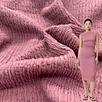 Striped Textured Wrinkle Warp Knitted Crepe Fabric Solid Color